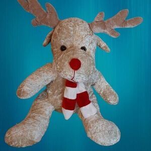 Best Made Toys Limited 12" Tan Reindeer Plush Stuffed Animal Christmas Toy